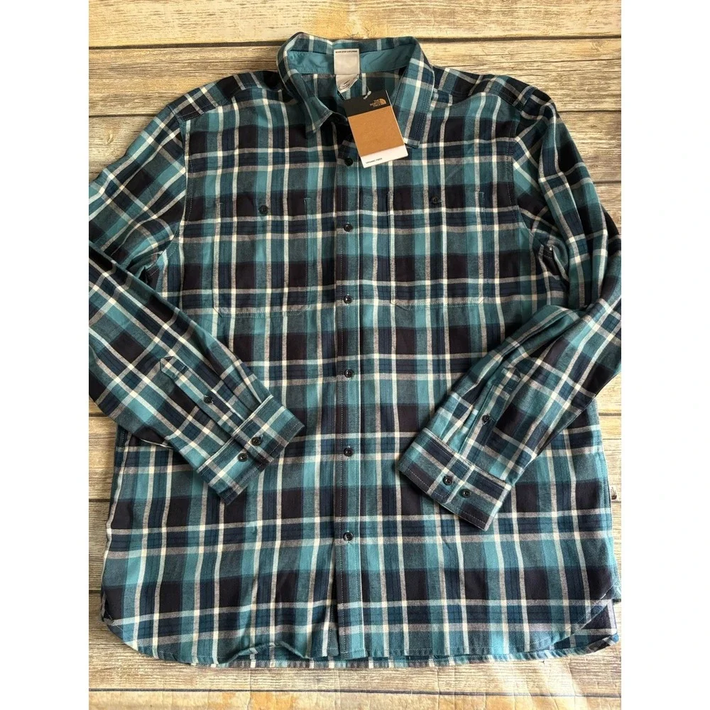 The North Face Men's XXL Arroyo Lightweight‎ Button Up Flannel Blue  NWT
